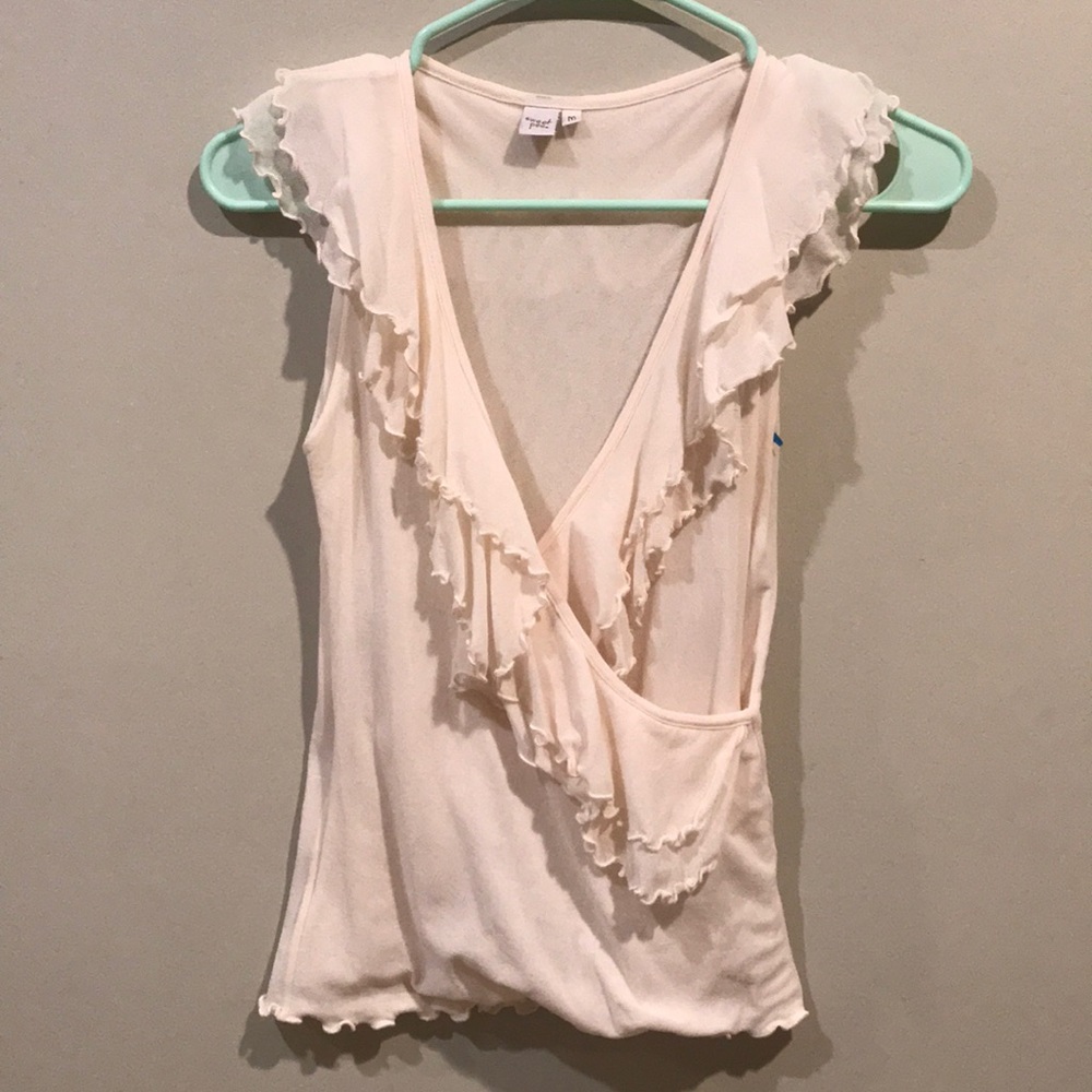 Sweet pea woman top ruffle cream Size M